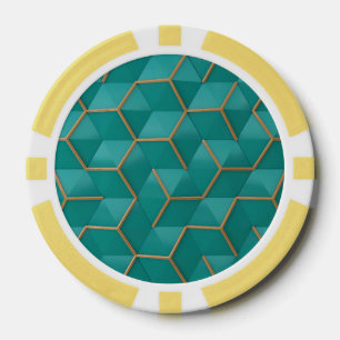 geometric poker chips