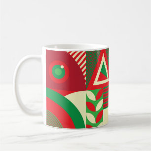 Geometric Pop: Colourful Abstract Tiles. Coffee Mug