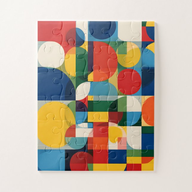 Geometric Primary Shapes 30 Oversized Piece Puzzle (Vertical)