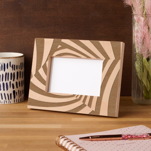 Geometric Print Laser Etched Picture Frame (Left)