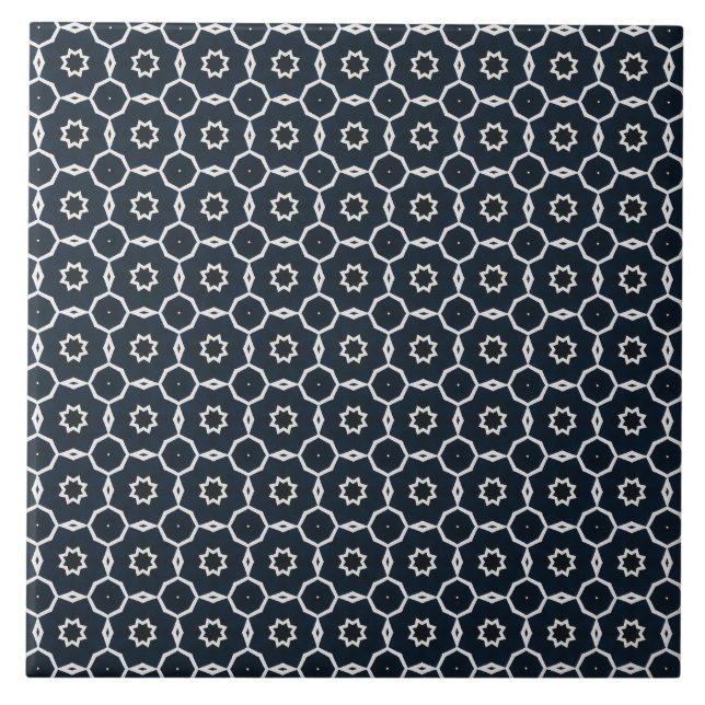 Geometric printed ceramic tile (Front)