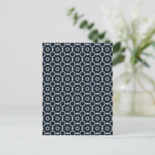 Geometric printed postcard
