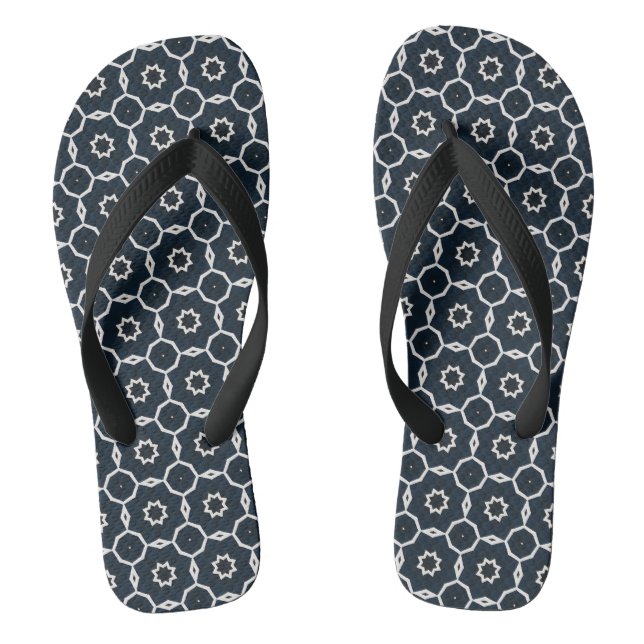 Geometric printed thongs (Footbed)