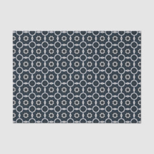 Geometric printed tissue paper