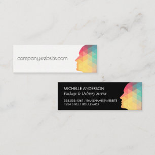 Geometric Profile Mini Business Card