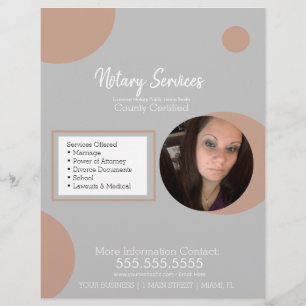 Geometric Public Notary Service Photo Flyer