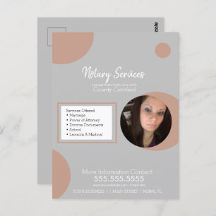 Geometric Public Notary Service Photo Flyer Postcard