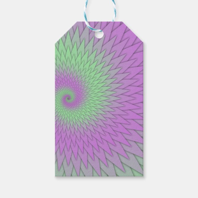 Geometric Purple and Green Gift Tags (Front)