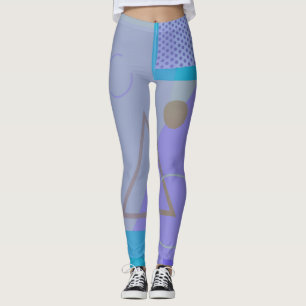Geometric purple print leggings