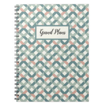 Geometric Quilt Pattern Notebook