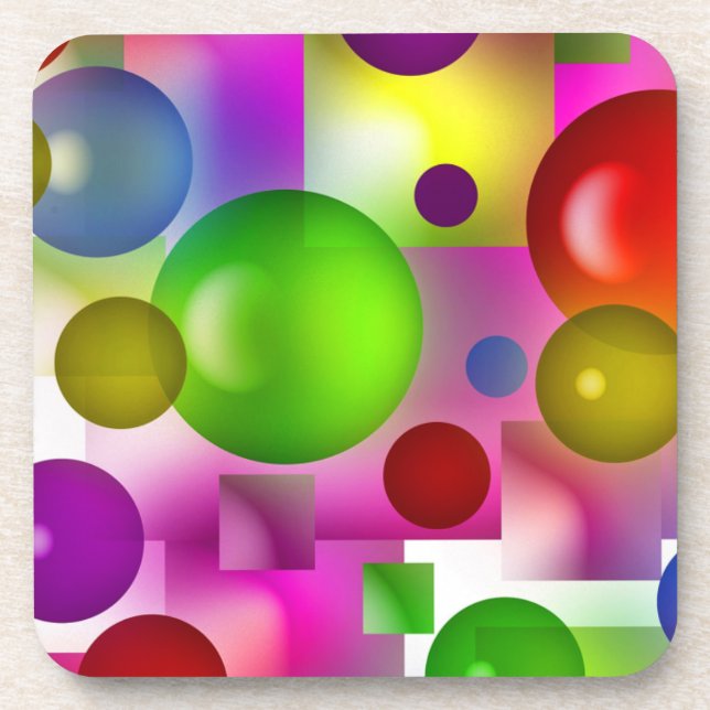 Geometric Rainbow Coaster (Front)