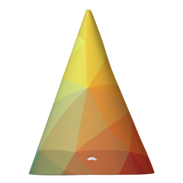 Geometric Rainbow Monogram Name  Party Hat (Right)
