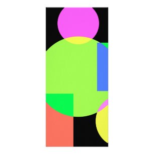 Geometric rainbow rack card