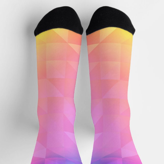 Geometric Rainbow Socks (Top)