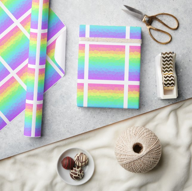 Geometric Rainbow Wrapping Paper (Crafts)