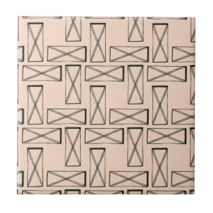 Geometric Rectangle X Design Ceramic Tile