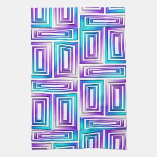 geometric rectangles kitchen towel