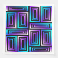 geometric rectangles paper napkins