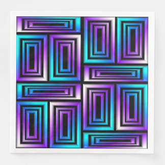 geometric rectangles paper napkins