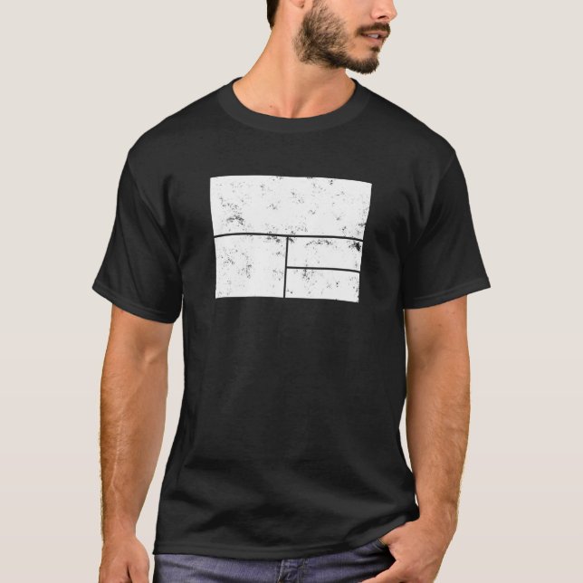 Geometric Rectangles Square Shapes Geometry Distre T-Shirt (Front)