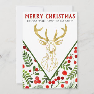 Geometric Reindeer Christmas Card