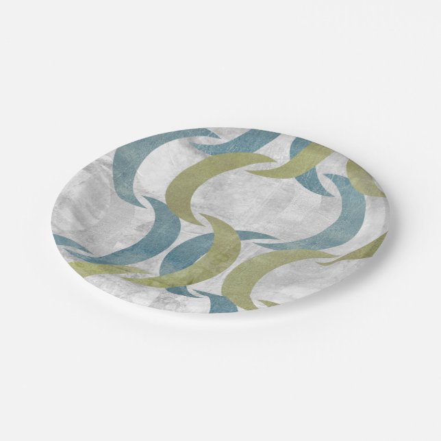 Geometric Repeat III Paper Plate (Angled)