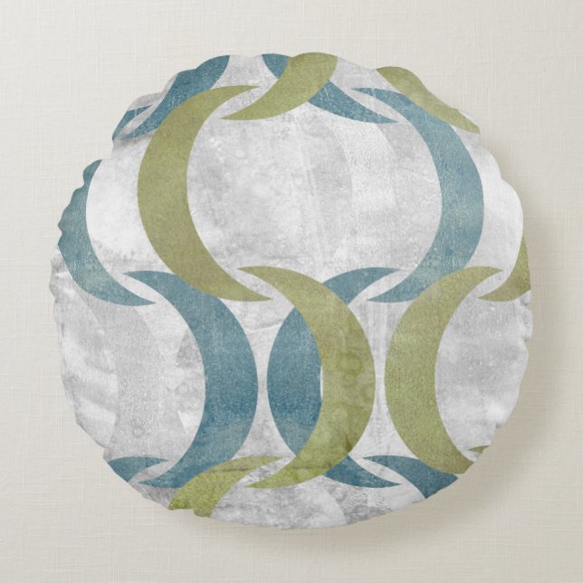 Geometric Repeat III Round Cushion (Front)