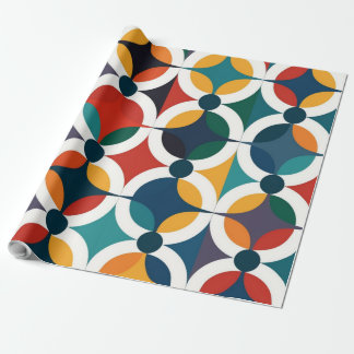 Geometric repeat pattern wrapping paper