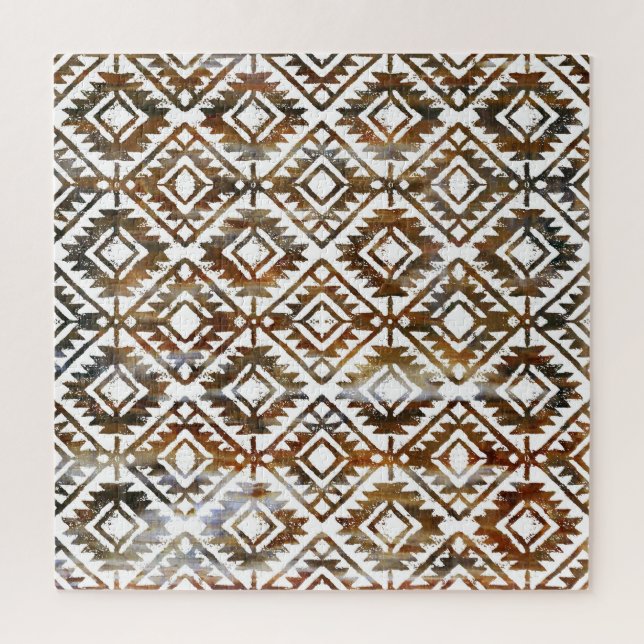 Geometric repeat, textured background jigsaw puzzle (Vertical)