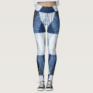 Geometric Repeat: Textured Background. Leggings
