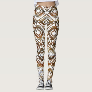 Geometric repeat, textured background leggings