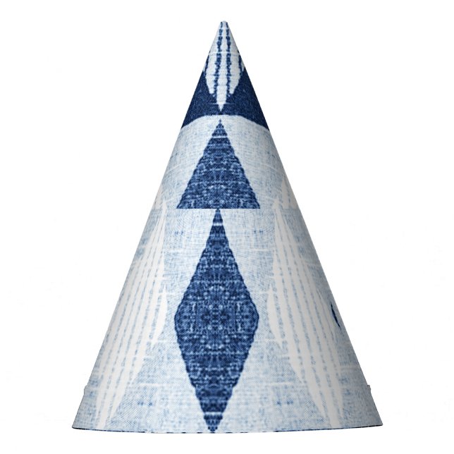 Geometric Repeat: Textured Background. Party Hat (Front)