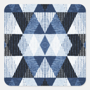Geometric Repeat: Textured Background. Square Sticker