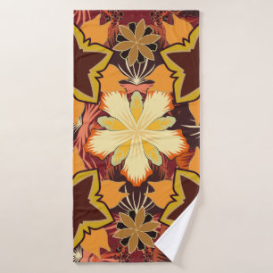 Geometric repeating seamless pattern with hexagon bath towel