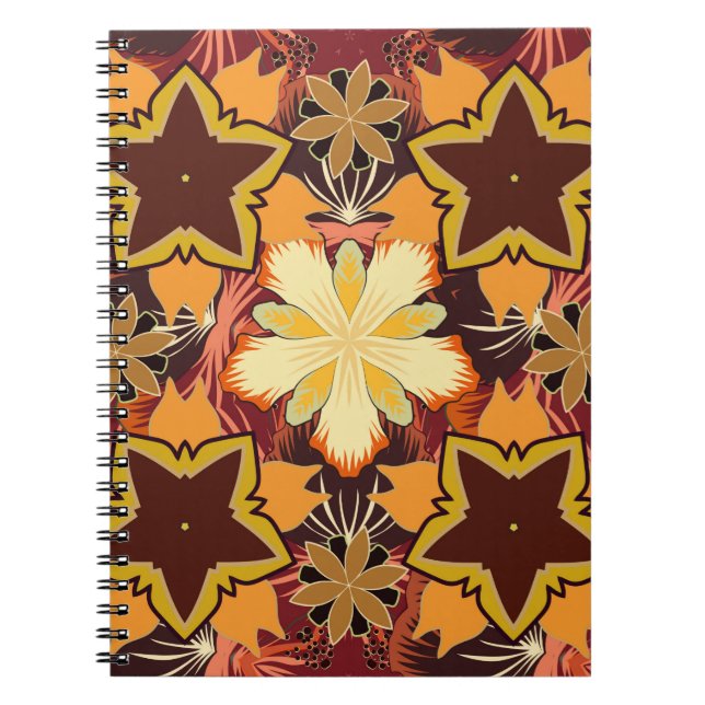 Geometric repeating seamless pattern with hexagon  notebook (Front)