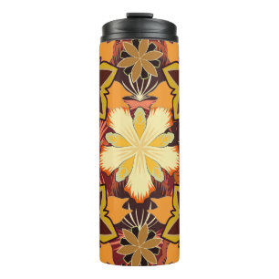 Geometric repeating seamless pattern with hexagon  thermal tumbler