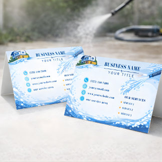 Geometric Residential pressure washing Flow Business Card