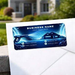 Geometric Residential Pressure Washing Glow Label