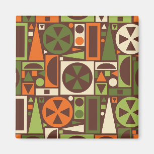 Geometric Retro 50s Mid-Century Modern Abstract Magnet