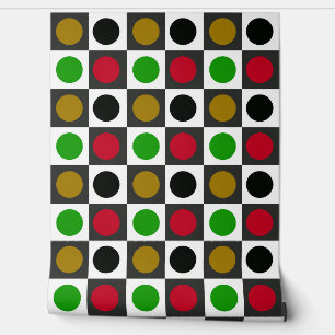 Geometric Retro Circle Dots Pattern Wallpaper