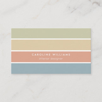 Geometric retro color design modern minimalist business card