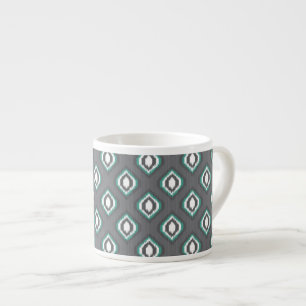 Geometric retro ikat tribal pattern espresso cup