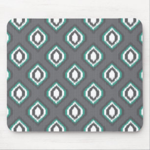 Geometric retro ikat tribal pattern mouse pad