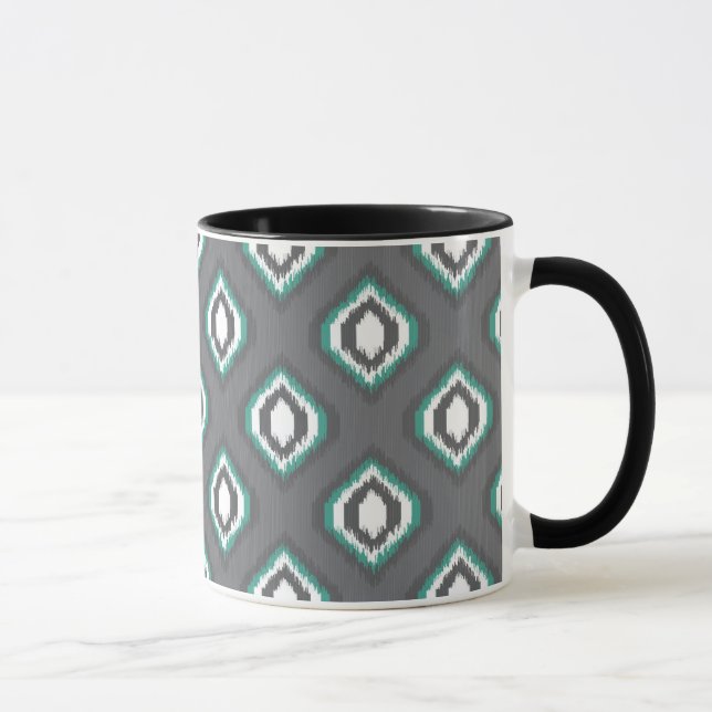 Geometric retro ikat tribal pattern mug (Right)