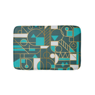 Geometric Retro: Minimalist Artwork Poster. Bath Mat