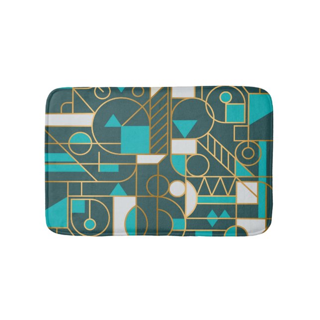 Geometric Retro: Minimalist Artwork Poster. Bath Mat (Front)