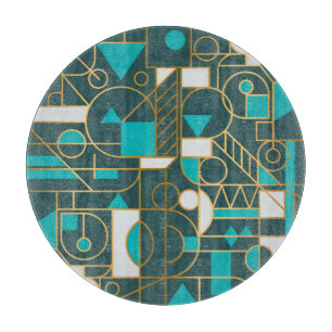 Geometric Retro: Minimalist Artwork Poster. Cutting Board