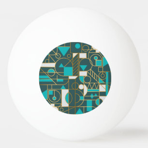 Geometric Retro: Minimalist Artwork Poster. Ping Pong Ball