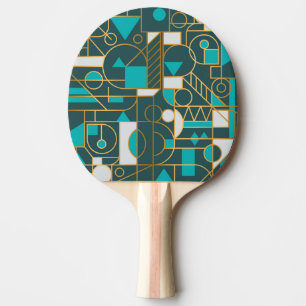 Geometric Retro: Minimalist Artwork Poster. Ping Pong Paddle