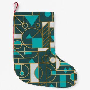 Geometric Retro: Minimalist Artwork Poster. Small Christmas Stocking